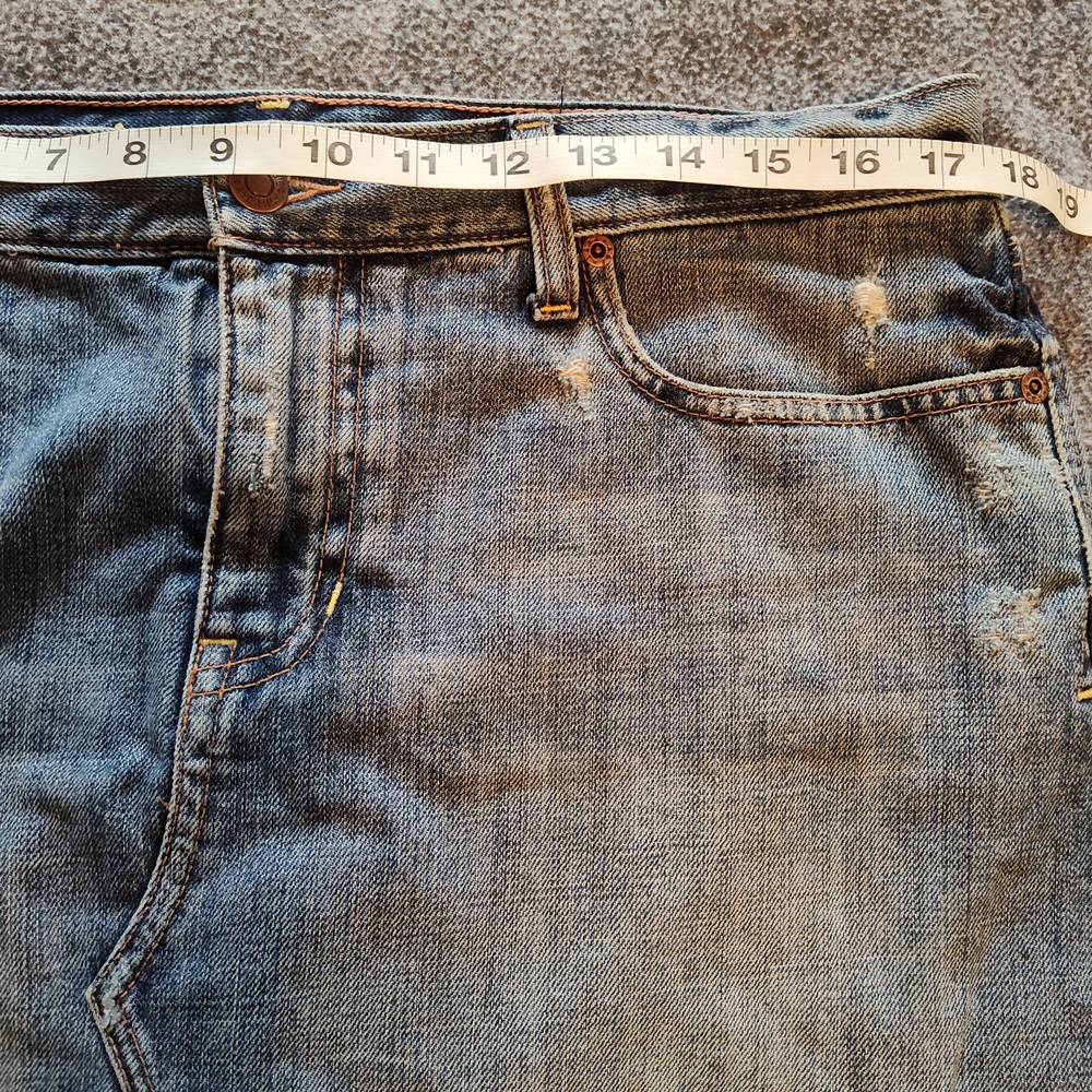 Abercrombie & Fitch Denim Mini Skirt with Lace Trim - Picture 8 of 9